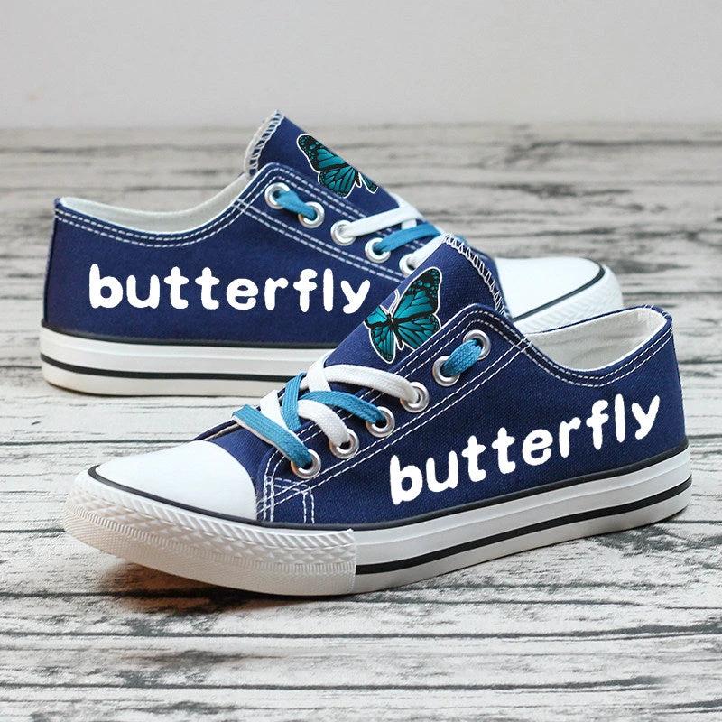 Butterfly Canvas Sneakers Shoes For Men Women Fans by Crocs