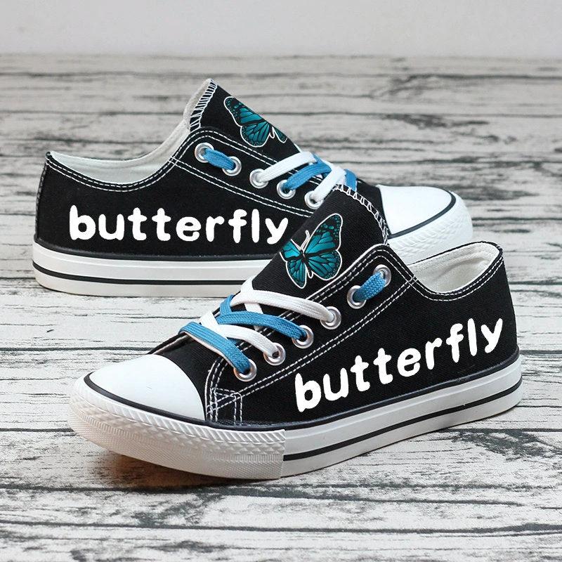 Butterfly Canvas Sneakers Shoes For Men Women Fans by Crocs