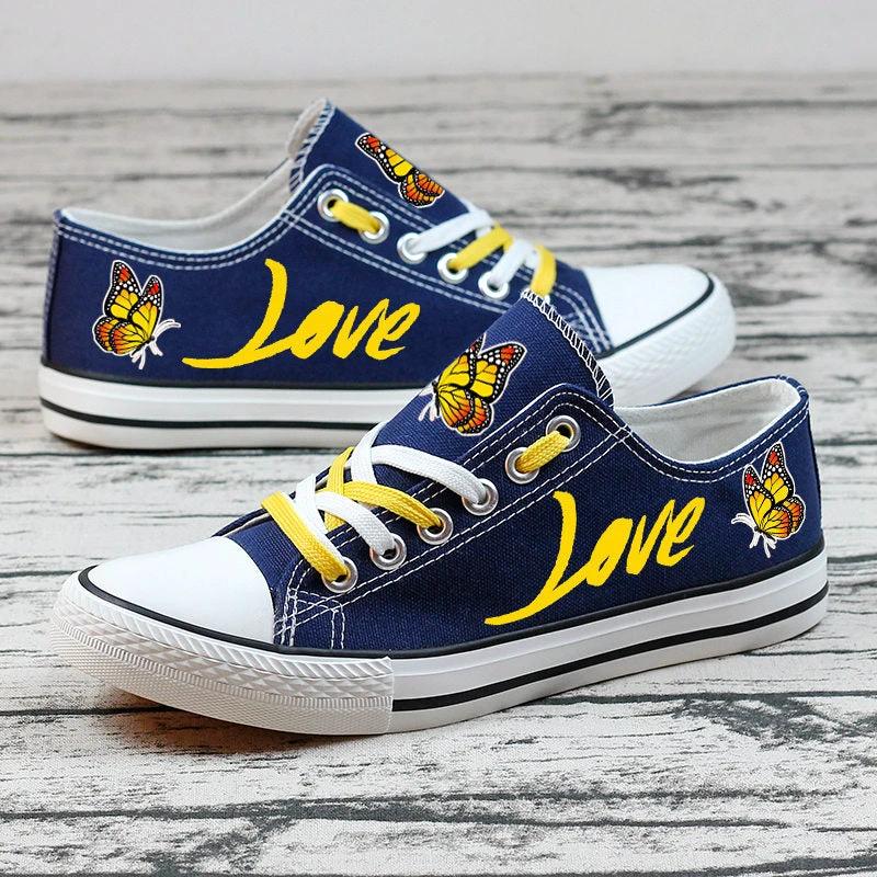 Butterfly Canvas Sneakers Shoes For Men Women Fans by Crocs