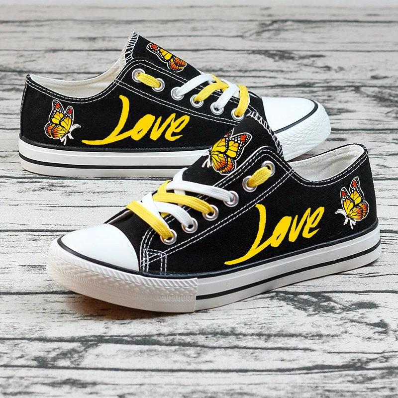 Butterfly Canvas Sneakers Shoes For Men Women Fans by Crocs