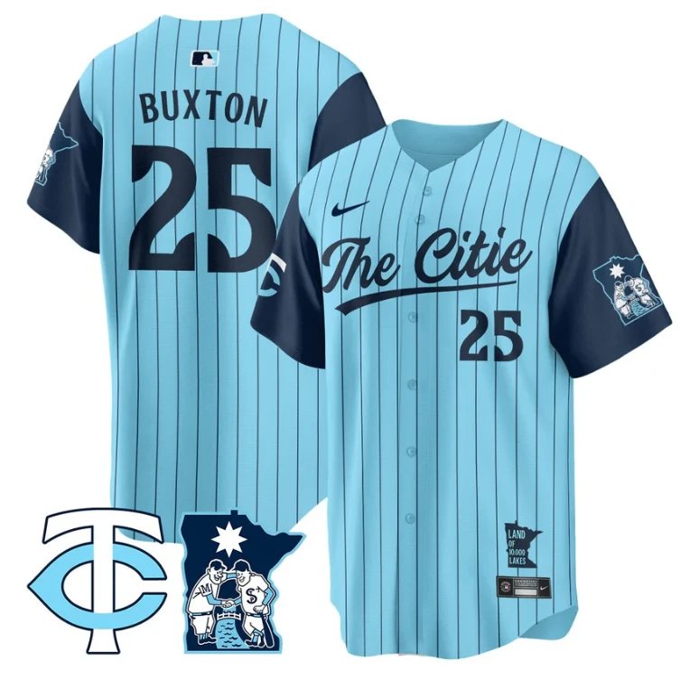 Byron Buxton Jersey #25 Minnesota Twins 2025 City Connect Concept Stitched Blue by My Store