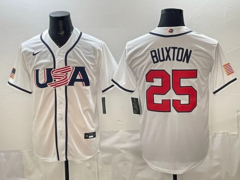 Byron Buxton Jersey #25 USA Baseball 2026 World Baseball Classic Stitched by My Store