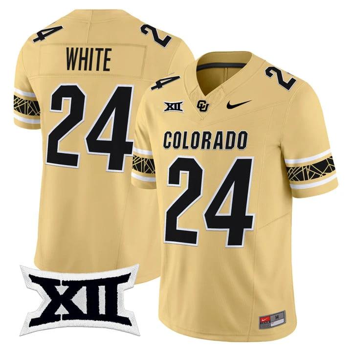 Byron White Jersey #24 Colorado Buffaloes 2025 Vapor Limited V2 Stitched by My Store NCAA Football Jerseys