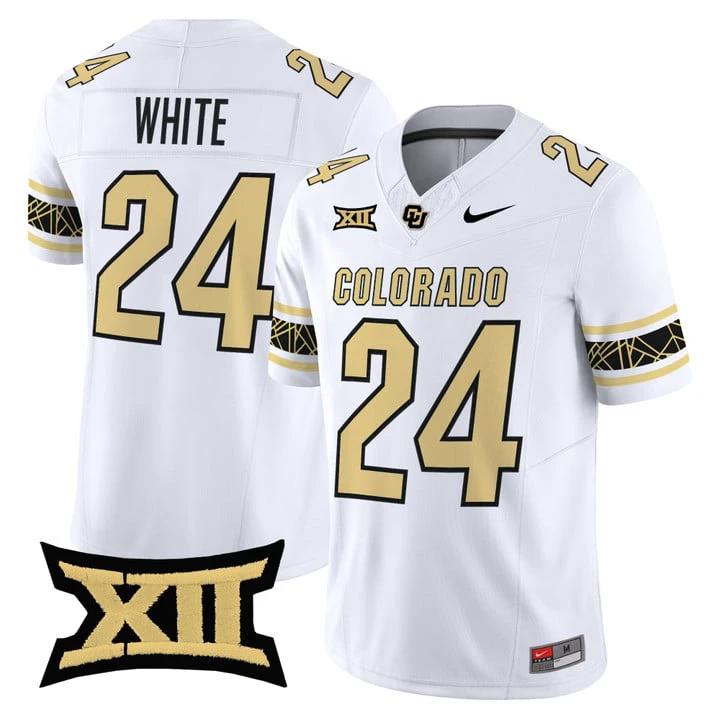 Byron White Jersey #24 Colorado Buffaloes 2025 Vapor Limited V2 Stitched by My Store NCAA Football Jerseys