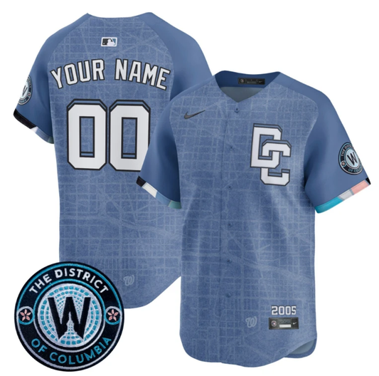 Custom Washington Nationals Jersey 2025 City Connect Vapor Premier Limited Stitched Blue by My Store