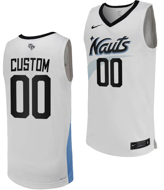 Custom UCF Knights Jersey Name and Number Replica College Basketball White Uniform by My store basketball