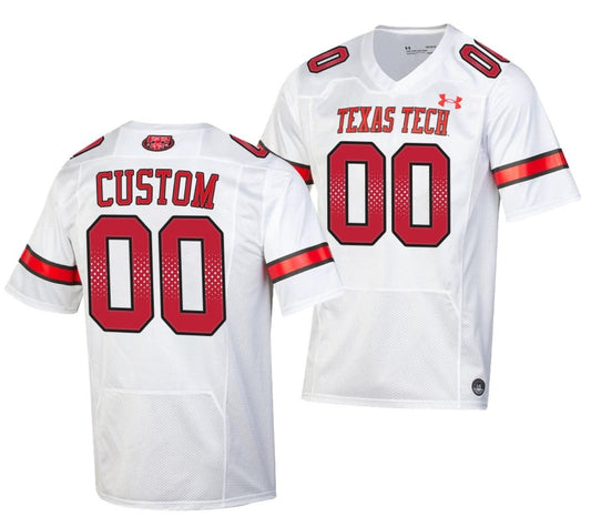 Custom Texas Tech Red Raiders Jersey Name and Number NCAA College Football Throwback White by My Store