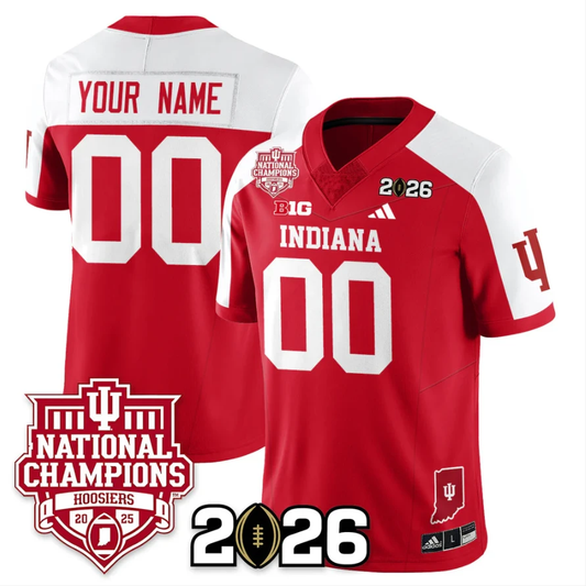 Custom Indiana Hoosiers Jersey 2025 National Champions Patch Stitched by My Store NCAA Football Jerseys