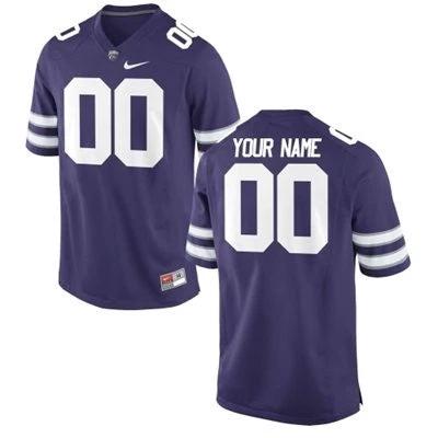 Custom Kansas State Wildcats Jersey Name and Number NCAA College Football Purple by My Store