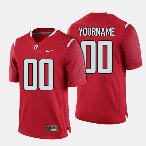 Custom Rutgers Scarlet Knights Jersey Name and Number NCAA College Football Red by My Store