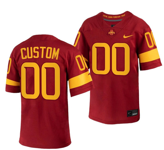 Custom Iowa State Cyclones Jersey Name and Number NCAA College Football Replica Red by My Store