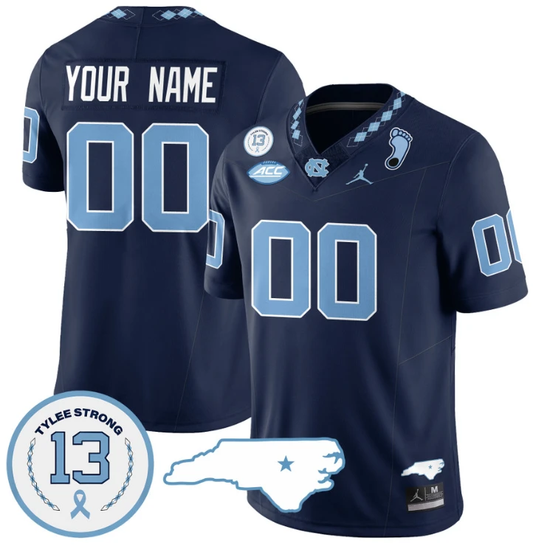 Custom North Carolina Tar Heels Jersey Name and Number Vapor College Football Stitched Navy by My Store