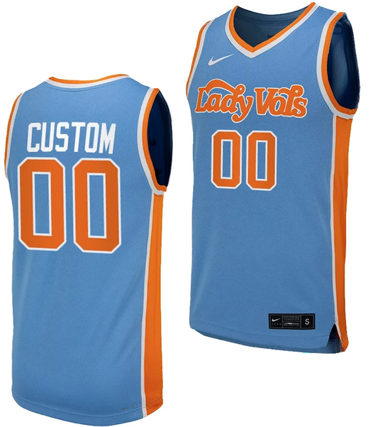Custom Tennessee Lady Vols Jersey Name and Number College Basketball Blue Uniform by My store basketball
