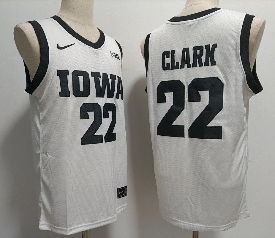 Caitlin Clark Jersey #22 Iowa Hawkeyes Ncaa College Basketball White by My store basketball