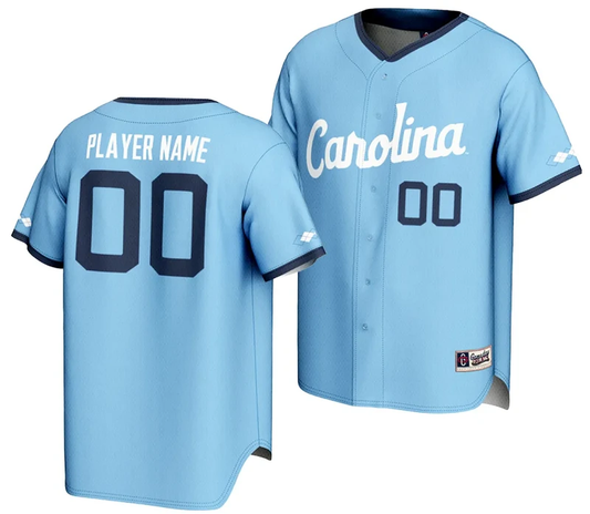 Custom North Carolina Tar Heels Jersey Name and Number Lightweight Baseball NIL Pick-A-Player Blue by My Store