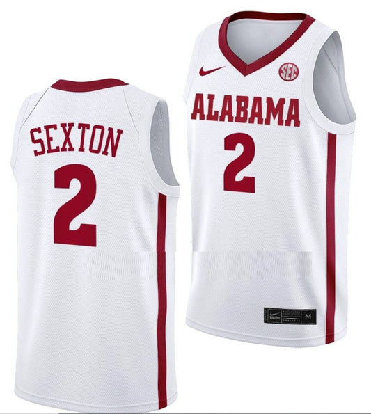 Collin Sexton Jersey Alabama Crimson Tide College Basketball White #2 by My store basketball