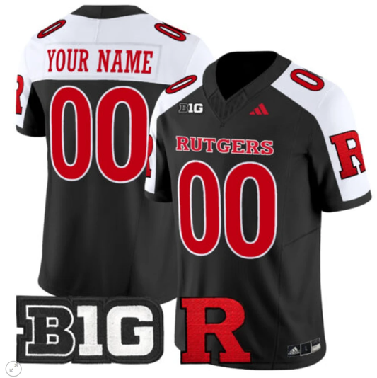 Custom Rutgers Scarlet Knights Jersey Name and Number Vapor Limited Football Black Alternate by My Store