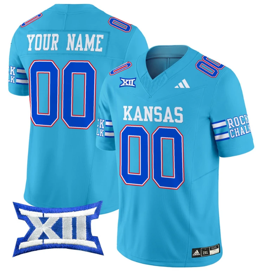 Custom Kansas Jayhawks Jersey Name and Number 2024 Vapor College Football Vapor Limited Old Ku by My Store