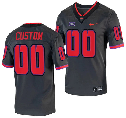 Custom TCU Horned Frogs Jersey Name and Number Alternate College Football Grey Replica by My Store