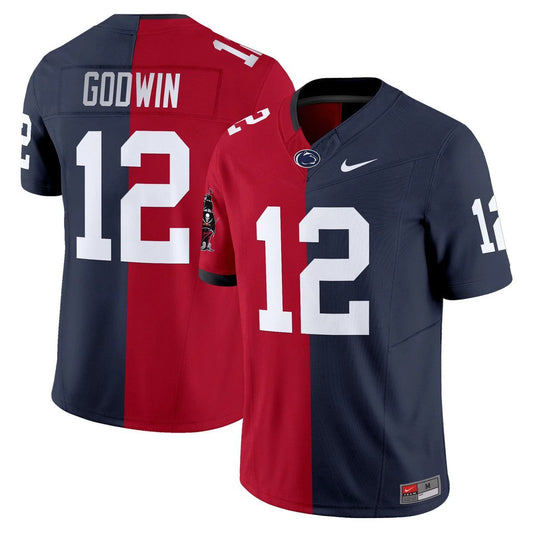 Chris Godwin Jersey #12 Penn State Nittany Lions Split Vapor Limited Stitched by My Store NCAA Football Jerseys