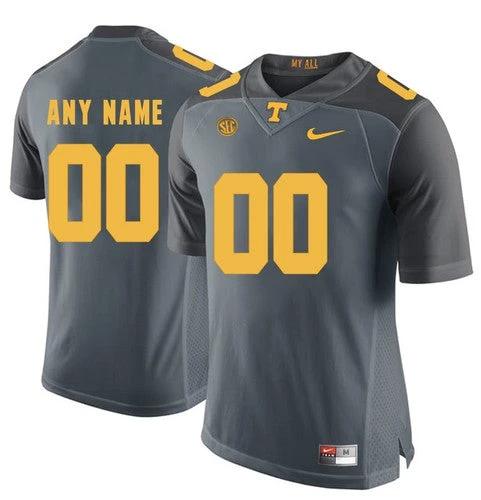Custom Tennessee Volunteers Jersey Name and Number NCAA College Football Grey Yellow by My Store