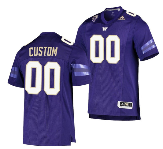 Custom Washington Huskies Jersey Name and Number NCAA College Football Replica Purple by My Store