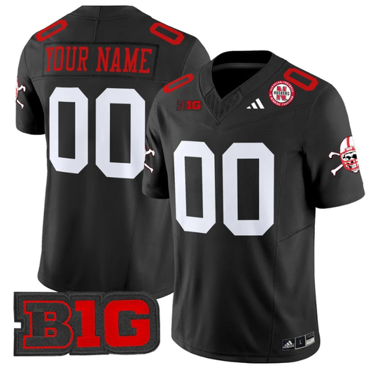 Custom Nebraska Cornhuskers Jersey Name and Number Vapor Limited Football Black by My Store