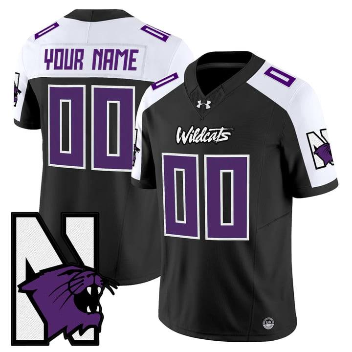 Custom Northwestern Wildcats Jersey Name, Number Honoring 95 Stitched Black Alternate by NCAA Football Jersey