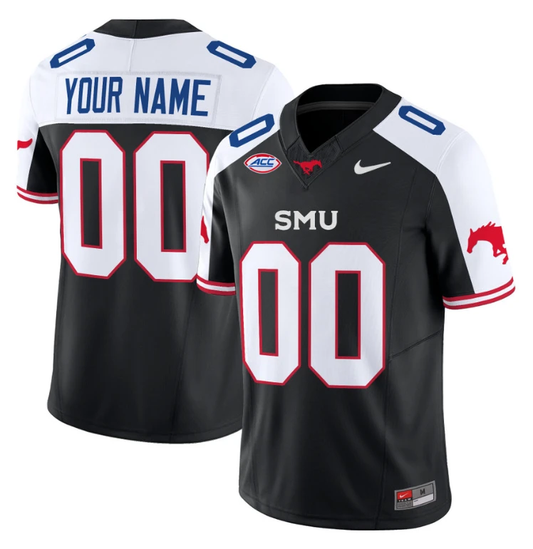 Custom SMU Mustangs Icy Jersey Name and Number College Football Vapor Limited Black Alternate by My Store