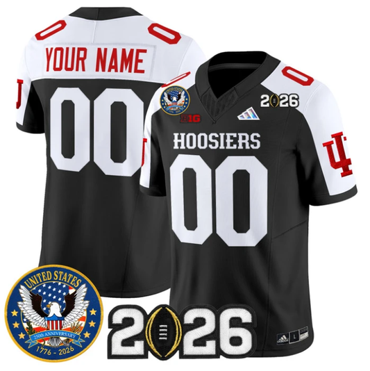 Custom Indiana Hoosiers Jersey United States 250th Patch 2026 Stitched by My Store NCAA Football Jerseys