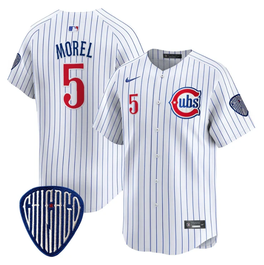 Christopher Morel Jersey #5 Chicago Cubs Blue Alternate Vapor Premier Limited Stitched Pinstripe by My Store