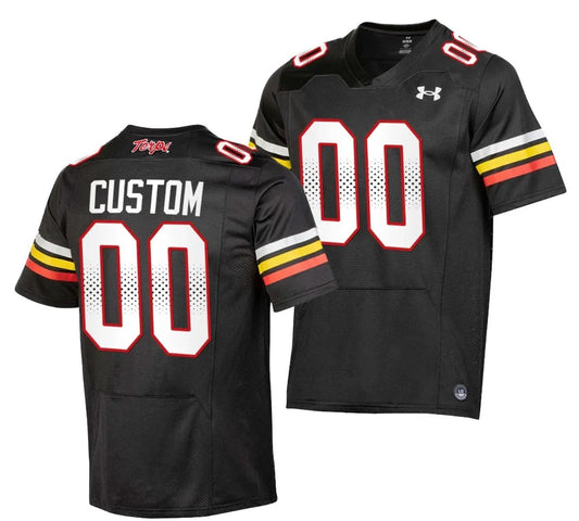 Custom Maryland Terrapins Jersey Name and Number Black College Football 2023 by My Store