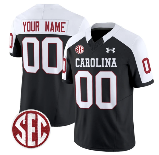 Custom South Carolina Gamecocks Jersey Name and Number Football 1980 Throwback Vapor Limited Black Alternate by My Store