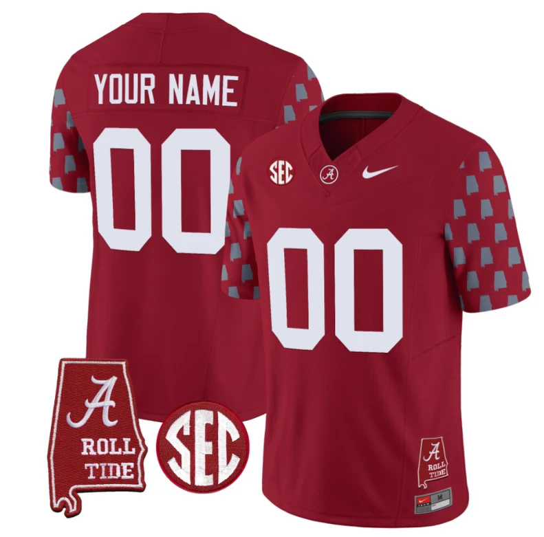 Custom Alabama Crimson Tide Jersey Name and Number Vapor College Football Limited Stitched Crimson by My Store