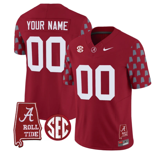 Custom Alabama Crimson Tide Jersey Name and Number Vapor College Football Limited Stitched Crimson by My Store