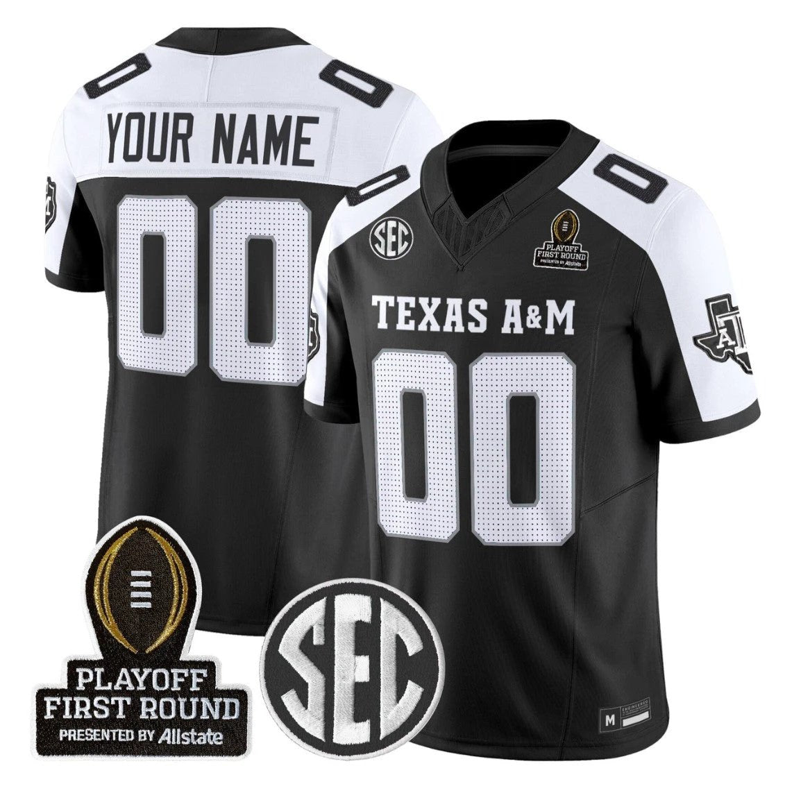Custom Texas A&M Aggies Jersey 2025 Playoff First Round Stitched by My Store NCAA Football Jerseys