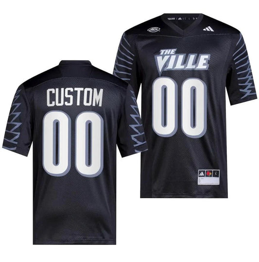 Custom Louisville Cardinals Jersey Name and Number College Football 2023 Premier Black by My Store