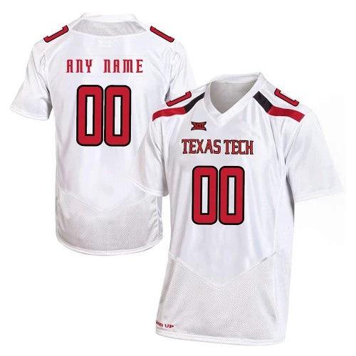 Custom Texas Tech Red Raiders Jersey Name and Number NCAA College Football White by My Store