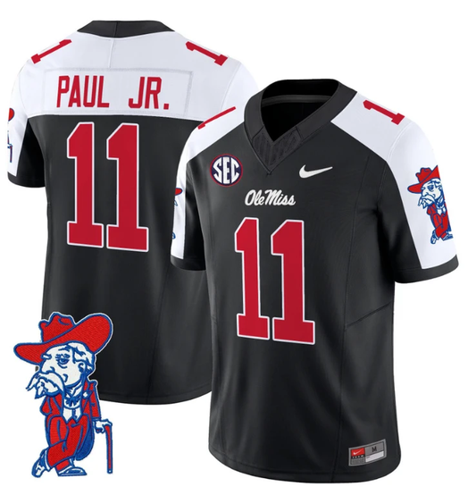 Chris Paul Jr Jersey #11 Ole Miss Rebels Vapor Limited College Football Stitched Black Alternate by My Store