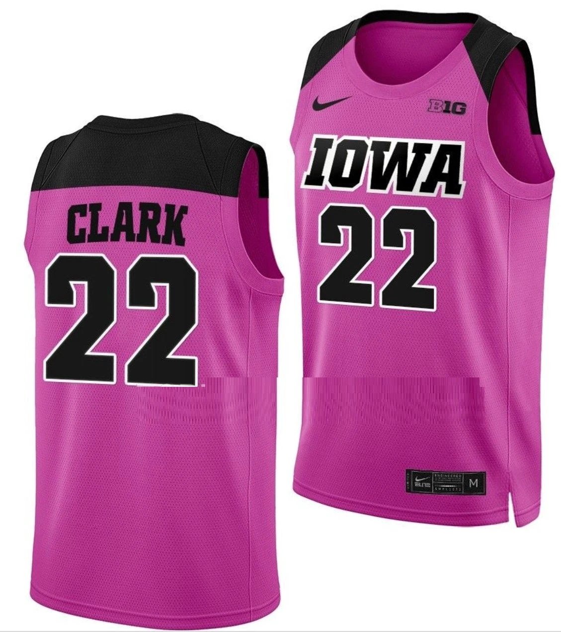 Caitlin Clark Jersey Iowa Hawkeyes College Basketball Pink #22 by My store basketball