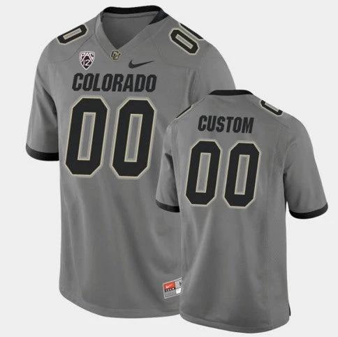 Custom Colorado Buffaloes Jersey Name and Number NCAA College Football Gray by My Store