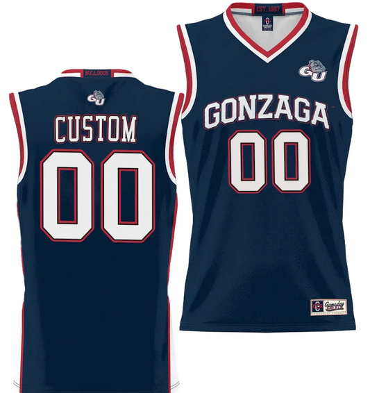 Custom Gonzaga Bulldogs Jersey Name and Number NIL College Basketball Black by My store basketball