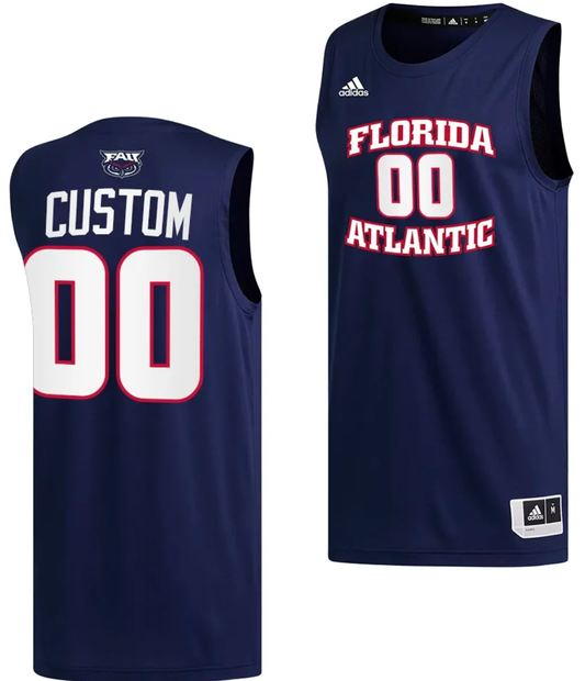 Custom FAU Owls Jersey Name an Number College Basketball Replica Navy by My store basketball