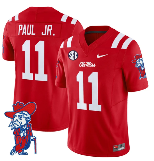 Chris Paul Jr Jersey #11 Ole Miss Rebels Vapor Limited College Football Stitched Red by My Store