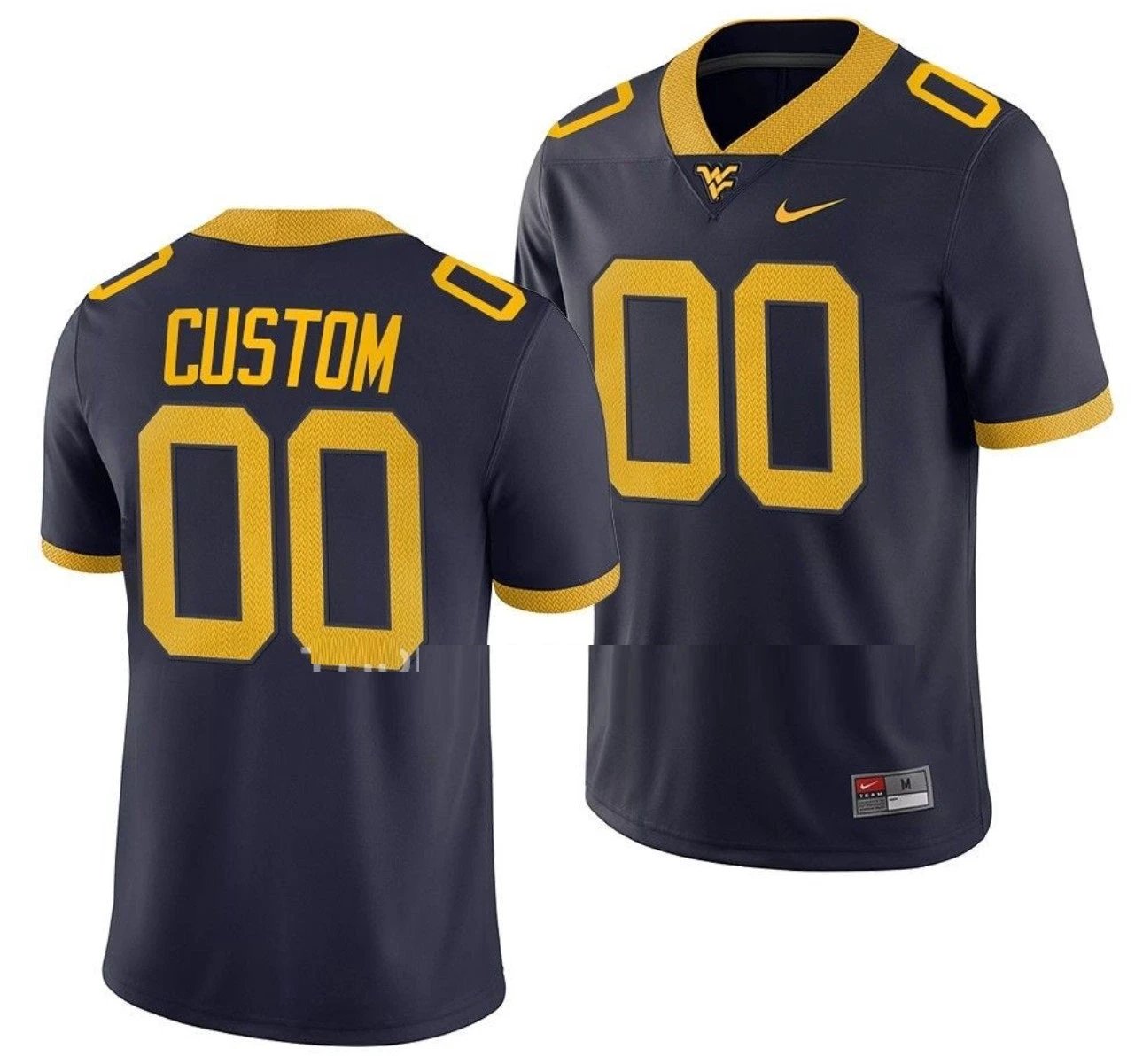 Custom West Virginia Mountaineers Jersey Name and Number NCAA College Football Game Navy by My Store