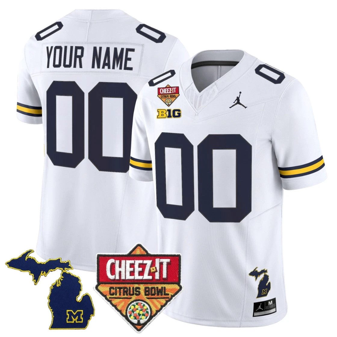 Custom Michigan Wolverines Jersey 2025 Cheez-It Citrus Bowl Stitched by My Store NCAA Football Jerseys