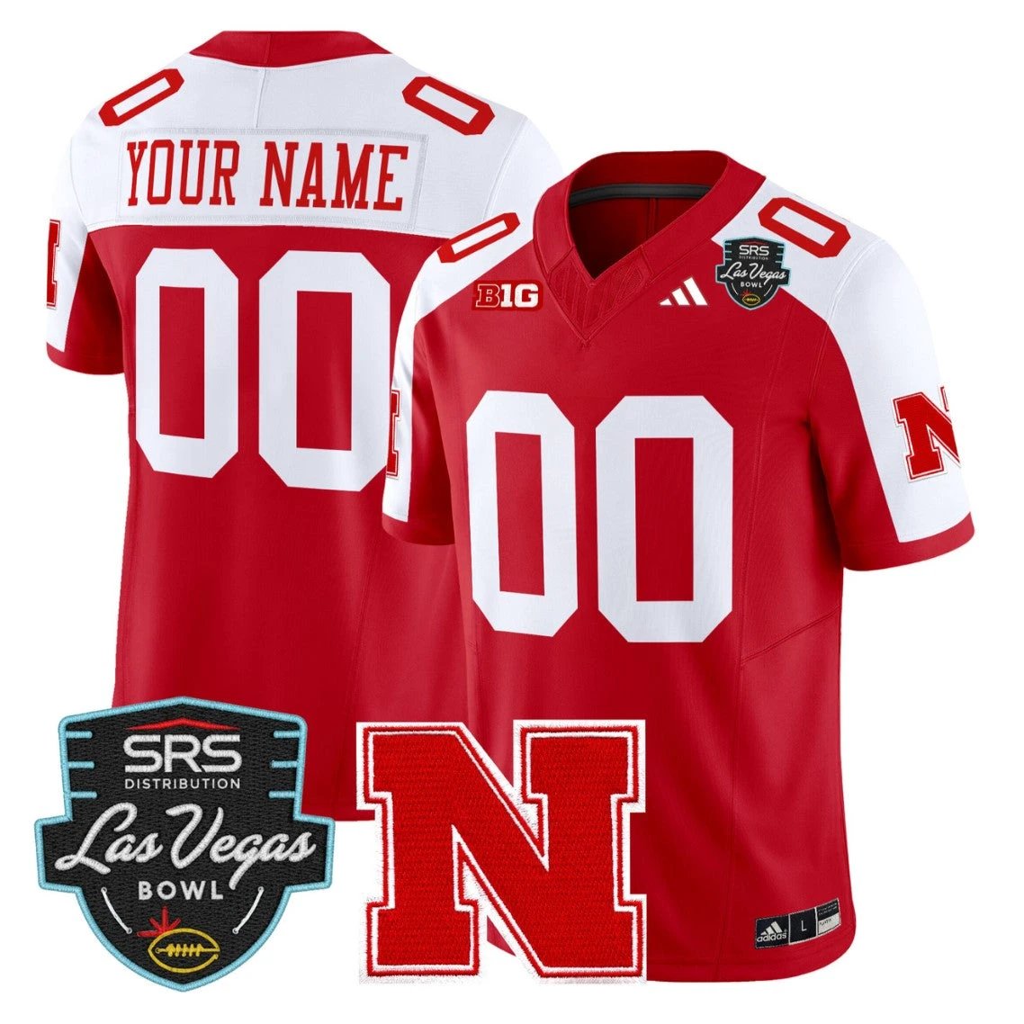 Custom Nebraska Cornhuskers Jersey 2025 Las Vegas Bowl Limited Stitched by My Store NCAA Football Jerseys