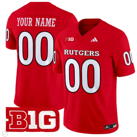 Custom Rutgers Scarlet Knights Jersey Name and Number Vapor Limited Football Red by My Store