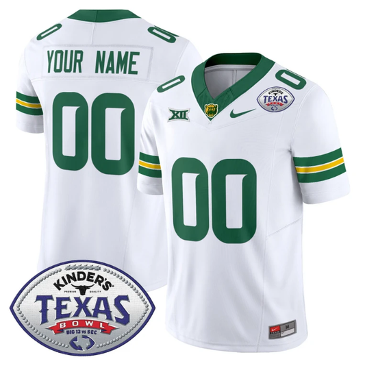 Custom Baylor Bears Jersey 2024 Texas Bowl Patch Football Stitched White by My Store