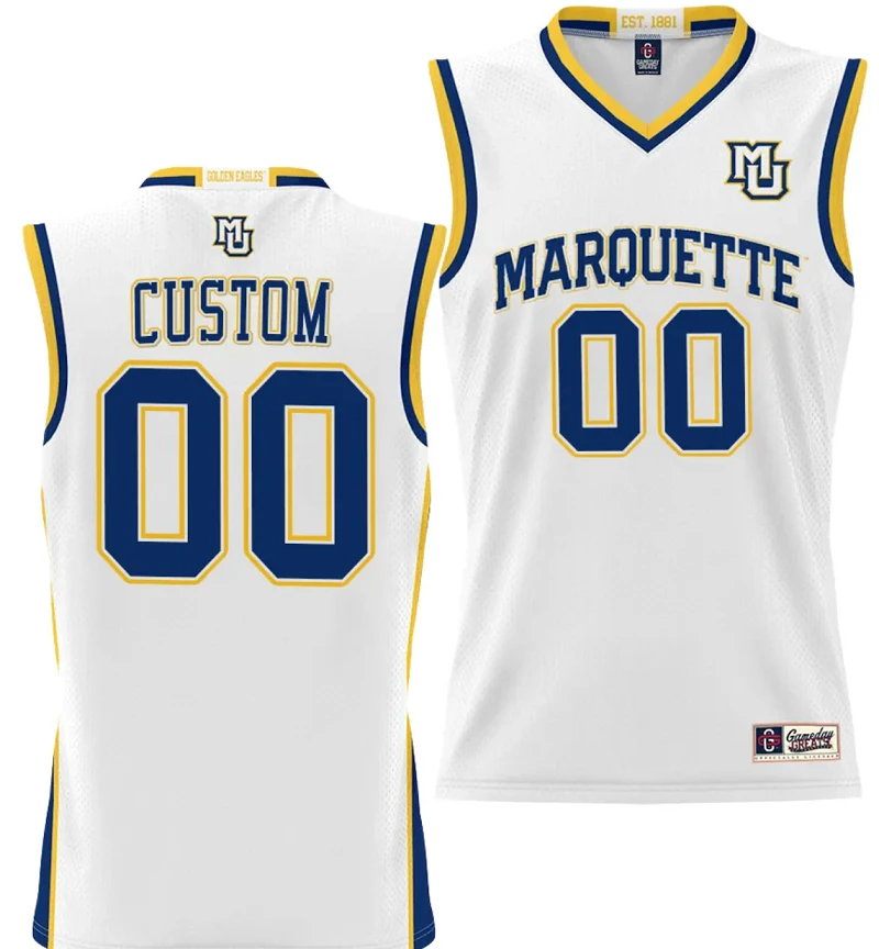 Custom Marquette Golden Eagles Jersey Name and Number NIL Basketball by My store basketball